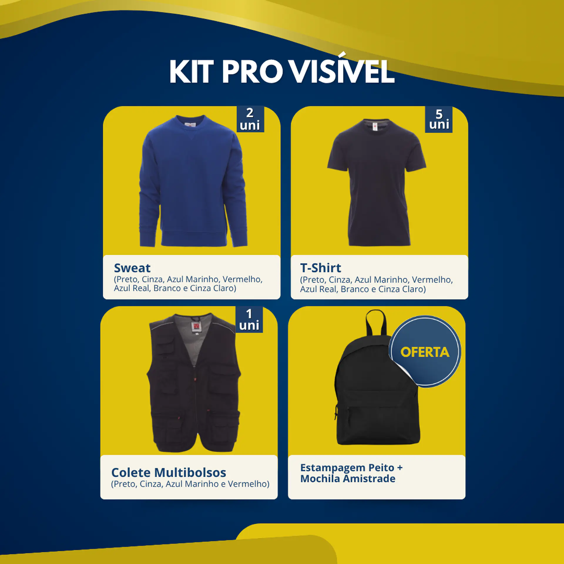 Kit Visible Pro | 8 piezas de ropa de trabajo 1