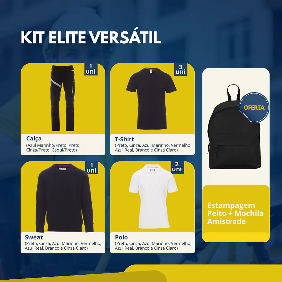 Kit versátil Elite | 7 piezas de ropa de trabajo 1