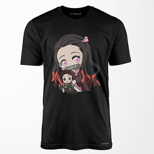 Polera Nezuko y Tanjiro Chibi v1