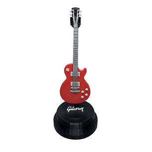 Mini Guitarra Gibson Les Paul Standard Roja Impresa en 3D | Atril Incluido