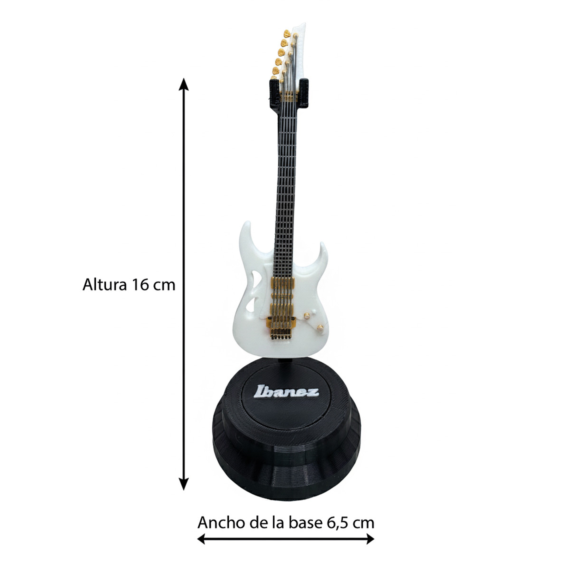 Mini Guitarra Ibanez Pia Steve Vai Signature Impresa en 3D | Decoración para Fans 6