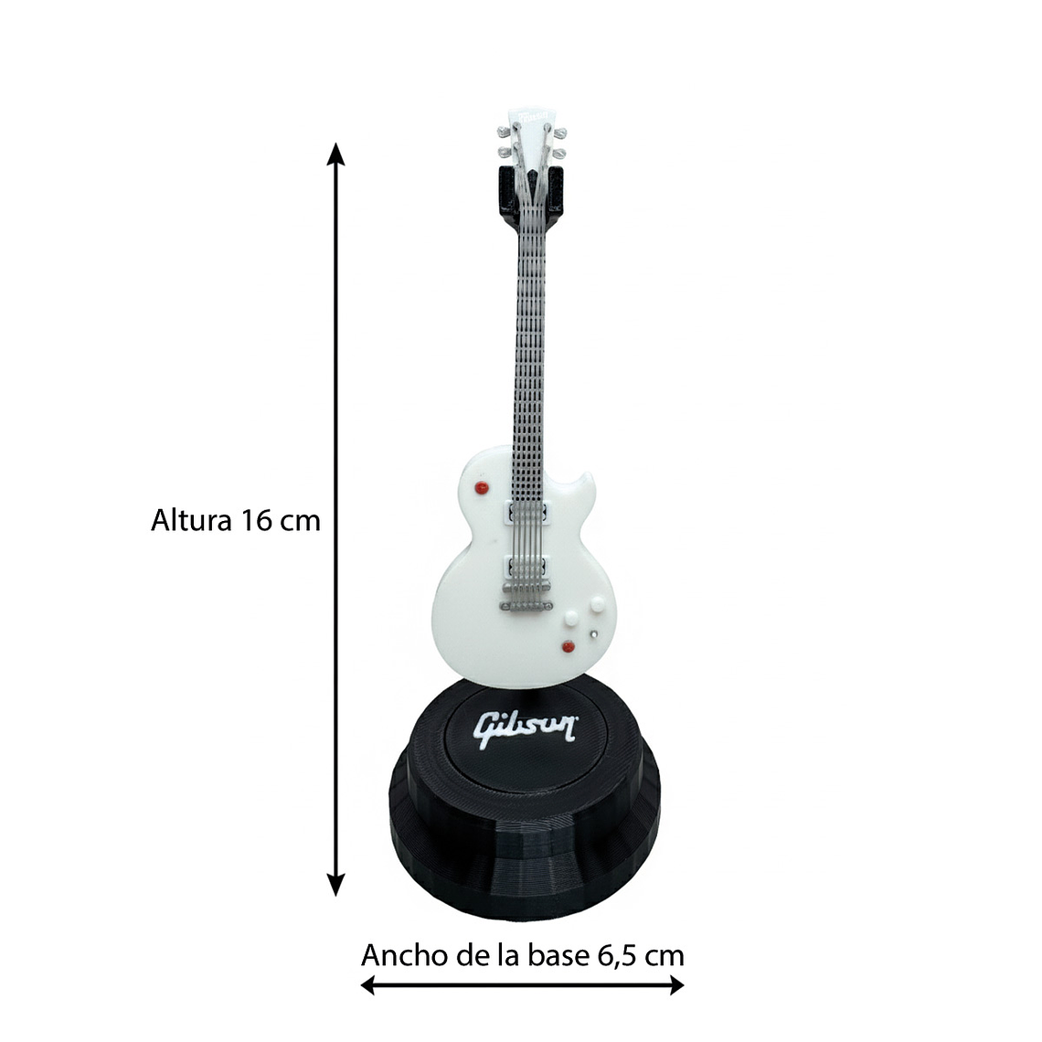 Mini Guitarra Gibson Les Paul Alpine White Buckethead 3D | Colección y Decoración 3