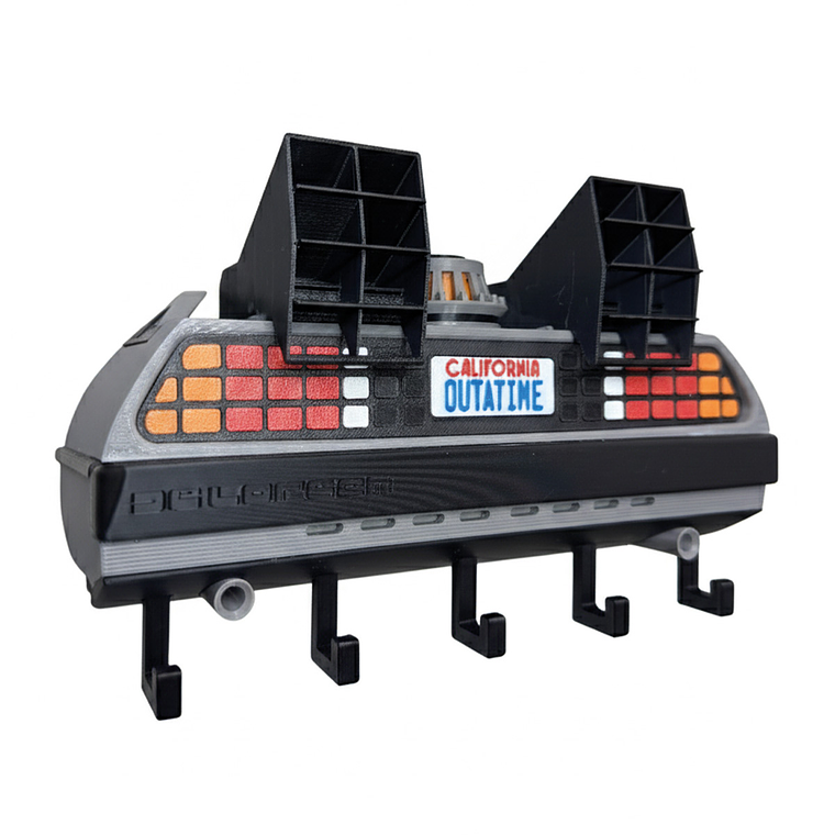 Porta Llaves DeLorean Impreso en 3D | Decoración Retro para Hogar o Oficina 1