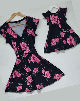 Conjunto de Vestidos Mamá e hija (Vestido Semiplato)