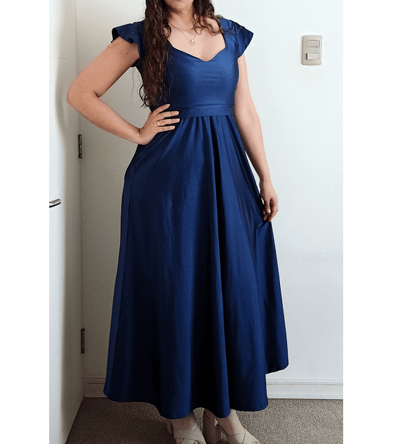 Maxi Vestido Peplum Escote Cruzado o Corazón | LYCRA DUPONT