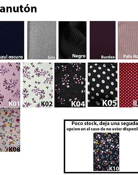 Polera Peplum niña 0 a 18 meses (PRODUCTO A PEDIDO)