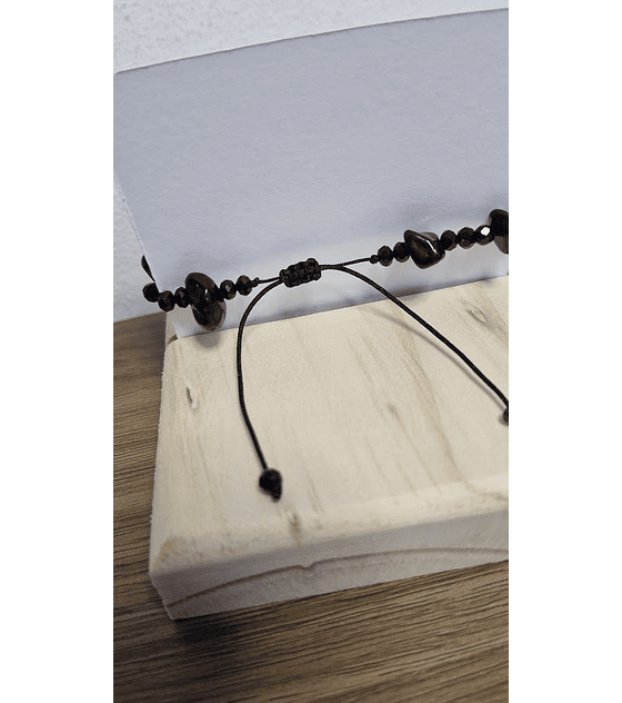 Pulsera Obsidiana y Hematita (Protección - Limpieza - Fuerza)