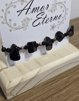 Pulsera Obsidiana y Hematita (Protección - Limpieza - Fuerza)