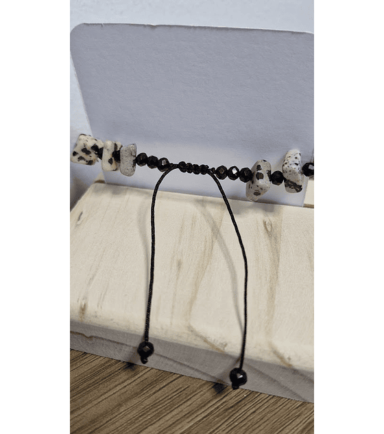Pulsera Jaspe Dálmata (alegría - optimismo - conexión a tierra)