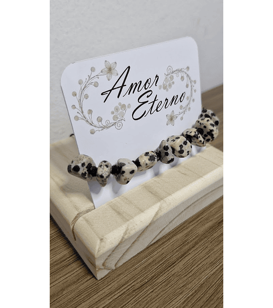 Pulsera Jaspe Dálmata (alegría - optimismo - conexión a tierra)