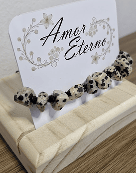 Pulsera Jaspe Dálmata (alegría - optimismo - conexión a tierra)