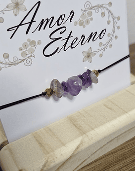 Pulsera Amatista (Calma - Intuición - Protección - Transmutación)