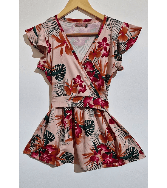 Polera Isabel escote cruzado L - XL (Producto Confeccionado)