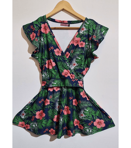 Polera peplum escote cruzado XL (Producto Confeccionado)