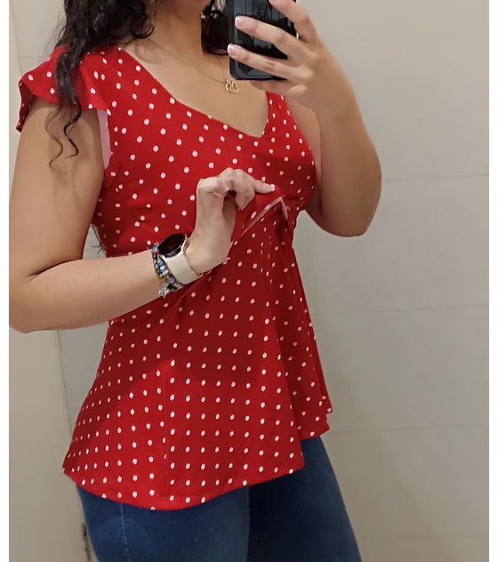 Polera Magnolia Peplum Manga Corta (PRODUCTO A PEDIDO)
