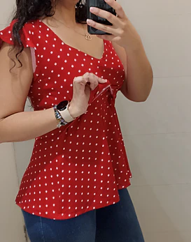 Polera Magnolia Peplum Manga Corta (PRODUCTO A PEDIDO)