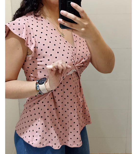 Polera Campanita manga corta Maternal y de Lactancia (PRODUCTO A PEDIDO)