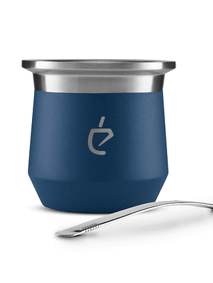 Un Mate Polar Blue + Bombilla Plana