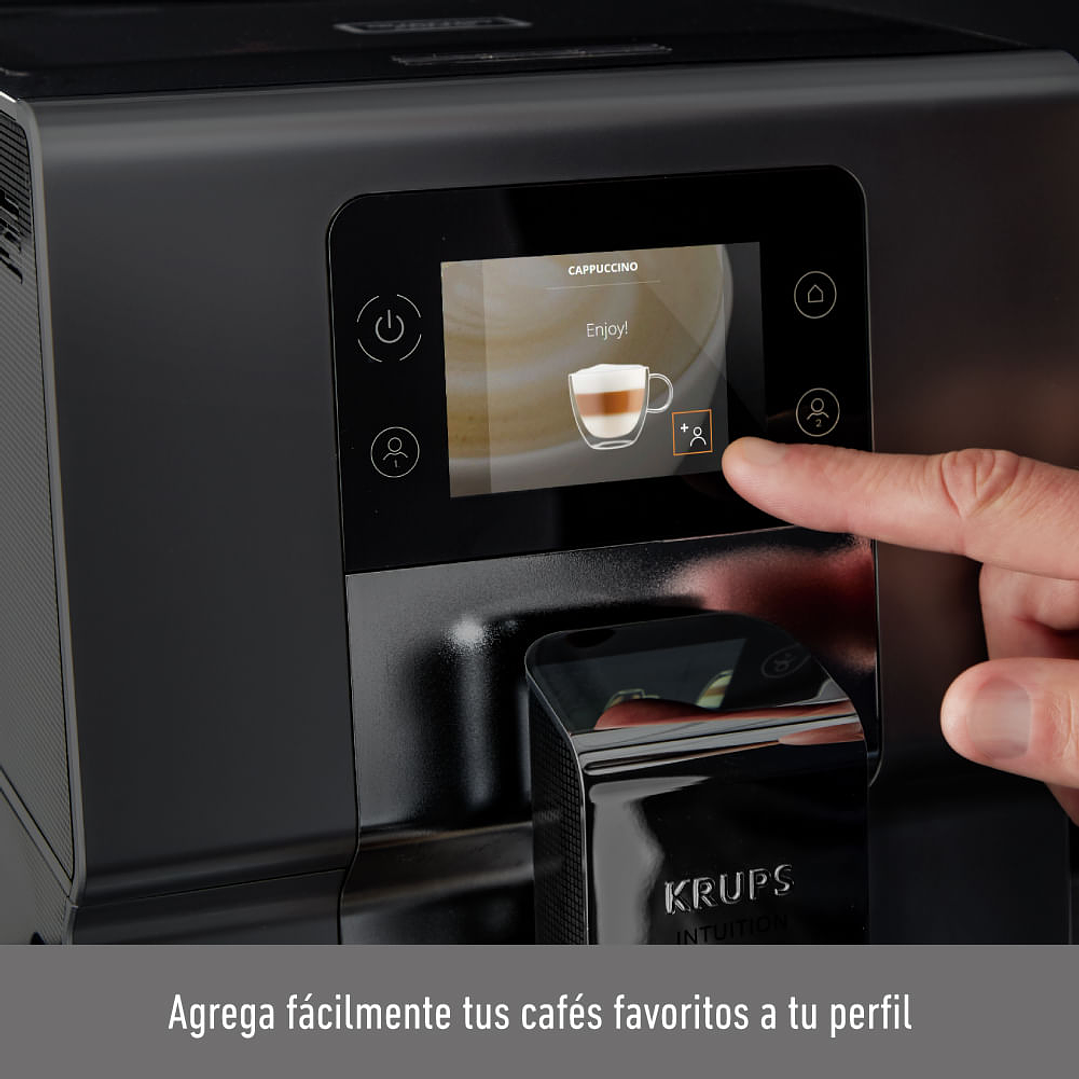 Cafetera Espresso Krups Intuition Preference Touch + Lechero 4