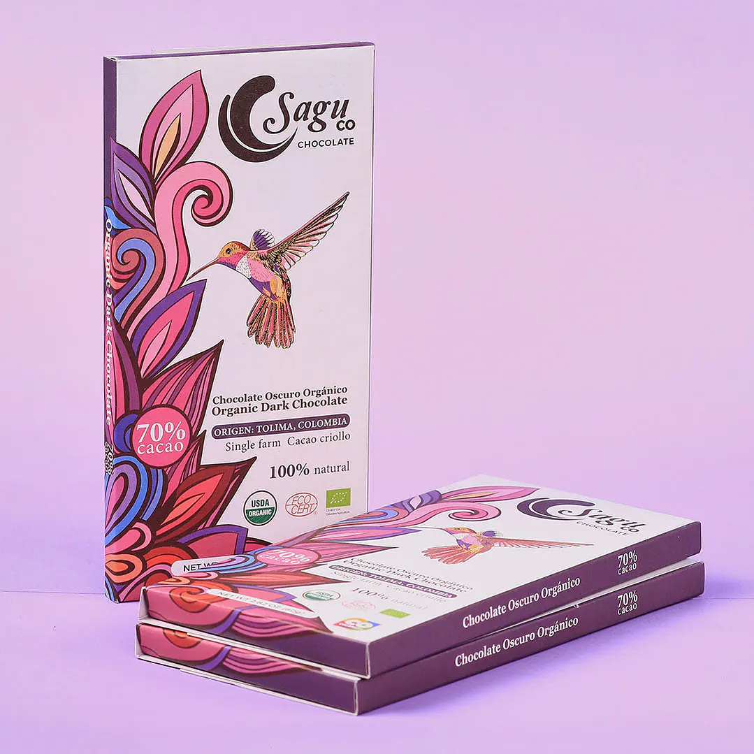 Sagu Tableta Chocolate Oscuro 70% Cacao - 80gr. 1