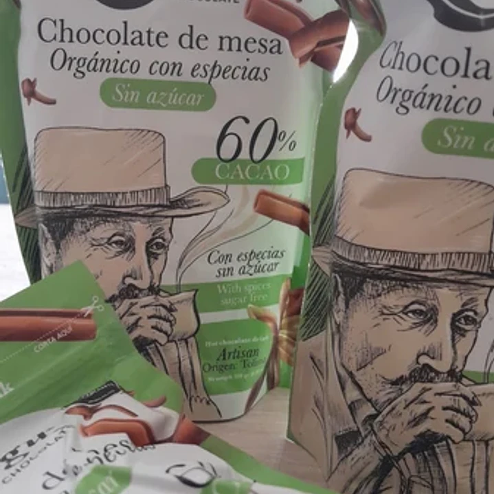Sagu Chocolate de Mesa con especias sin Azúcar 60%Cacao - 250gr  1