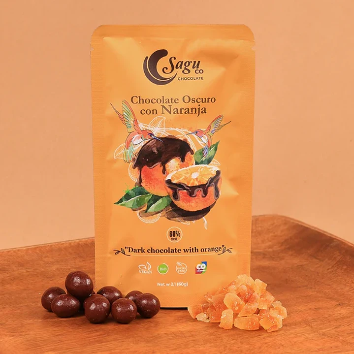 Sagu Chocolate Oscuro con Naranja 60% Cacao - 60gr 1
