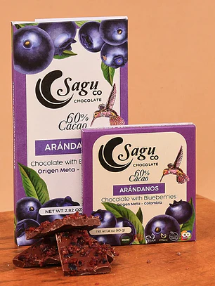Sagu Tableta Chocolate con Arándanos 60% Cacao - 80gr.