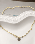 Collar Dorado Cadena Eslabon Doble