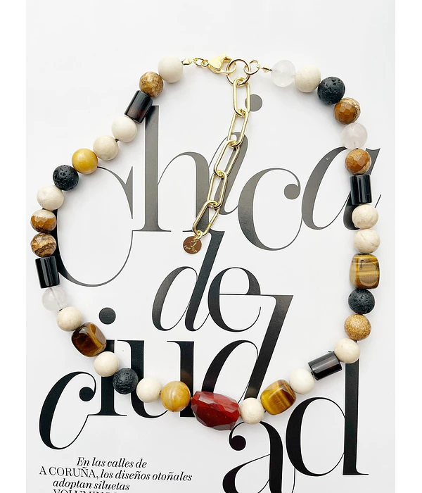 Collar Jaspe Rojo 40 cm