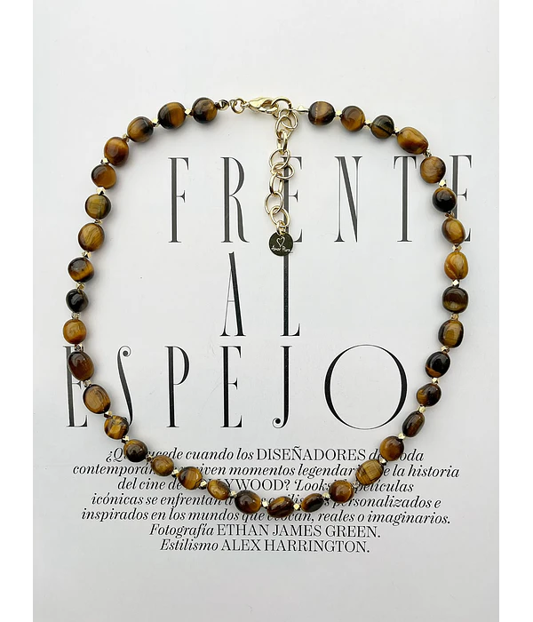 Collar Ana piedra ojo de tigre