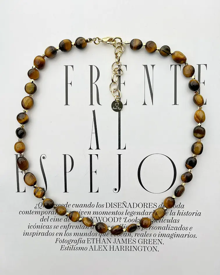 Collar Ana piedra ojo de tigre