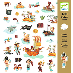 Set de 160 Stickers - Piratas