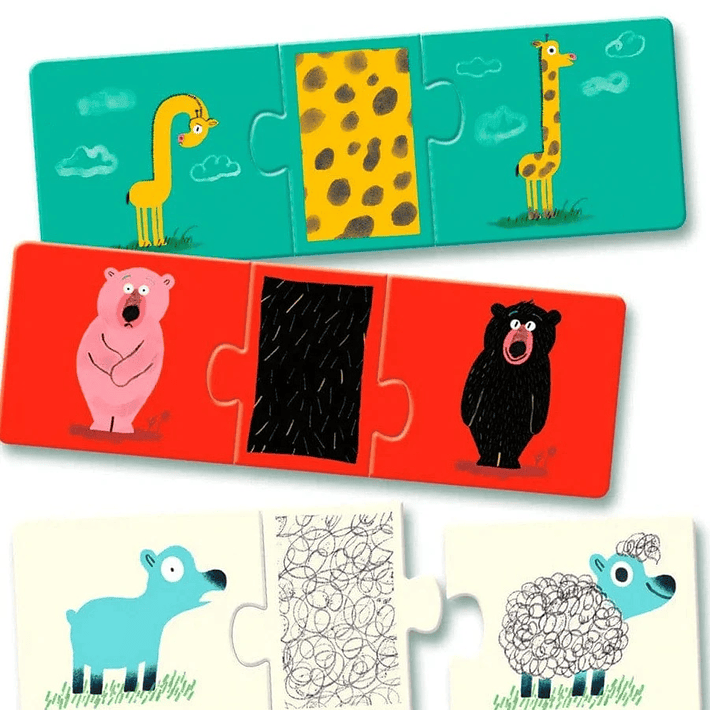 Set de 8 Puzzles Trio - Animales 2