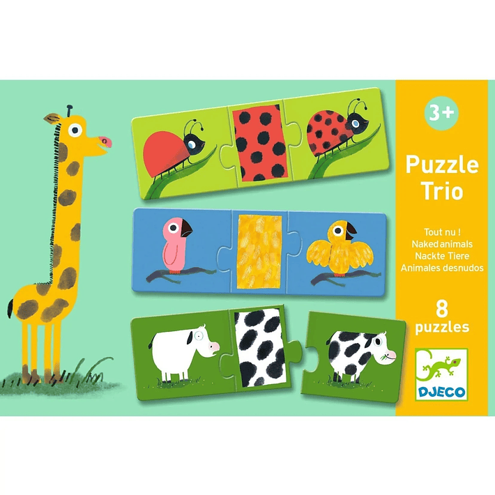 Set de 8 Puzzles Trio - Animales 1