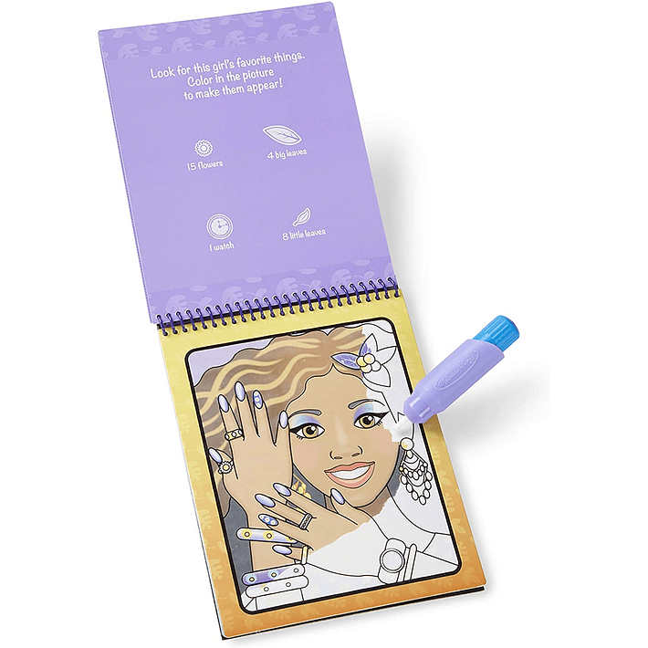 Libro de colorear con Agua Water Wow - Maquillaje 4