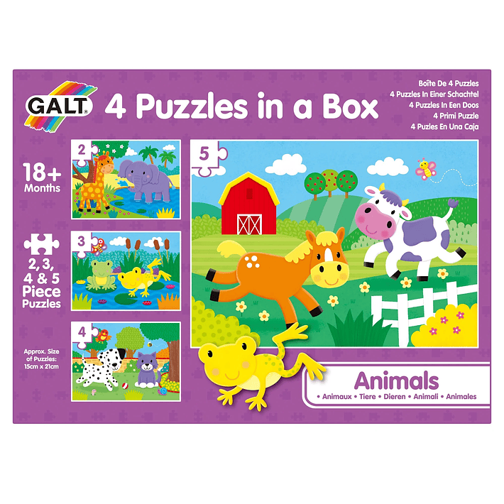 Set de 4 Puzzles progresivos Nivel 1 - Animales 1