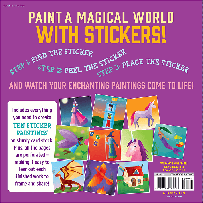 Pinta con Stickers: Unicornios y Magia 2