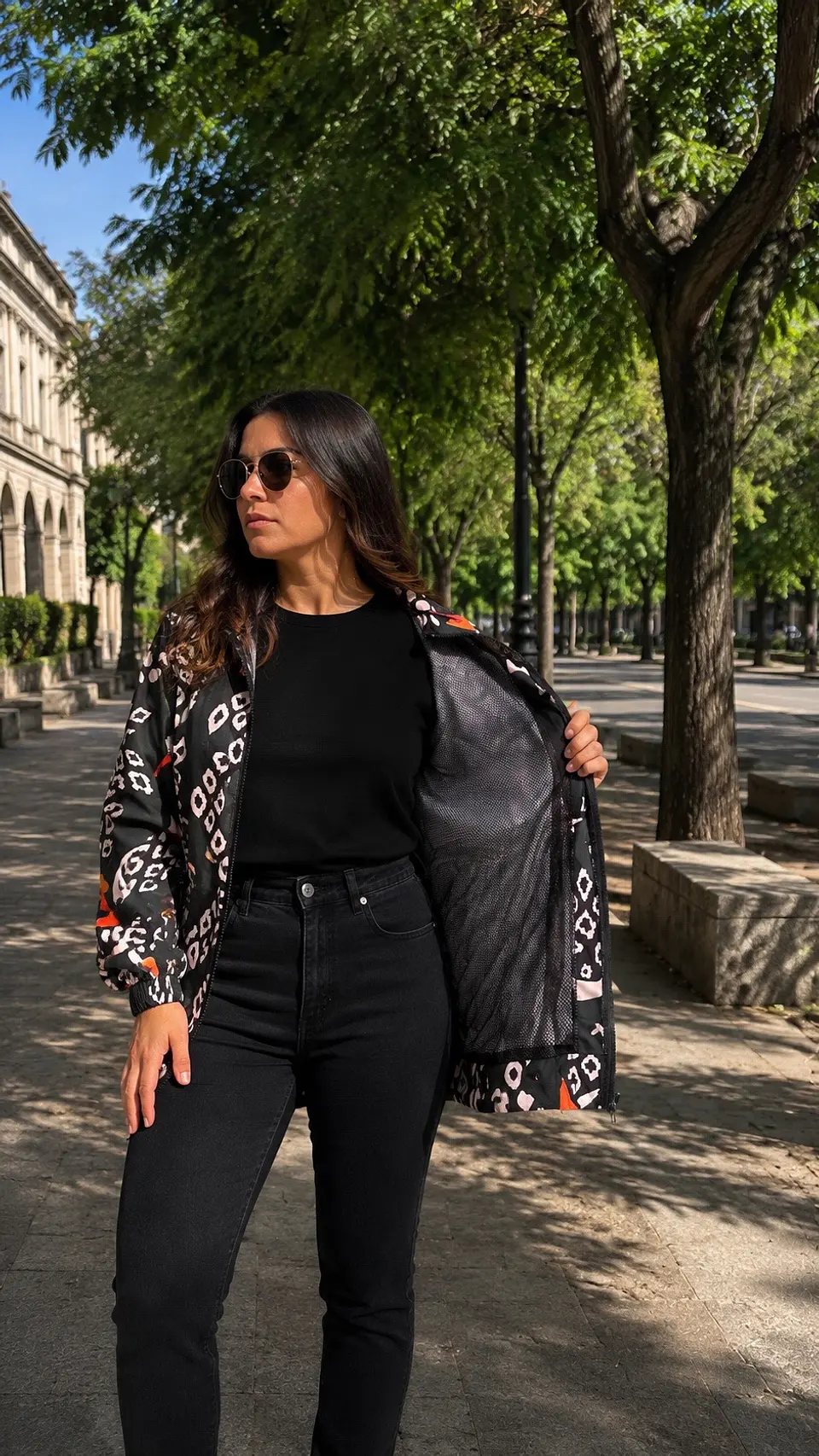 Cortaviento Mujer Wild Larga Estampada 14