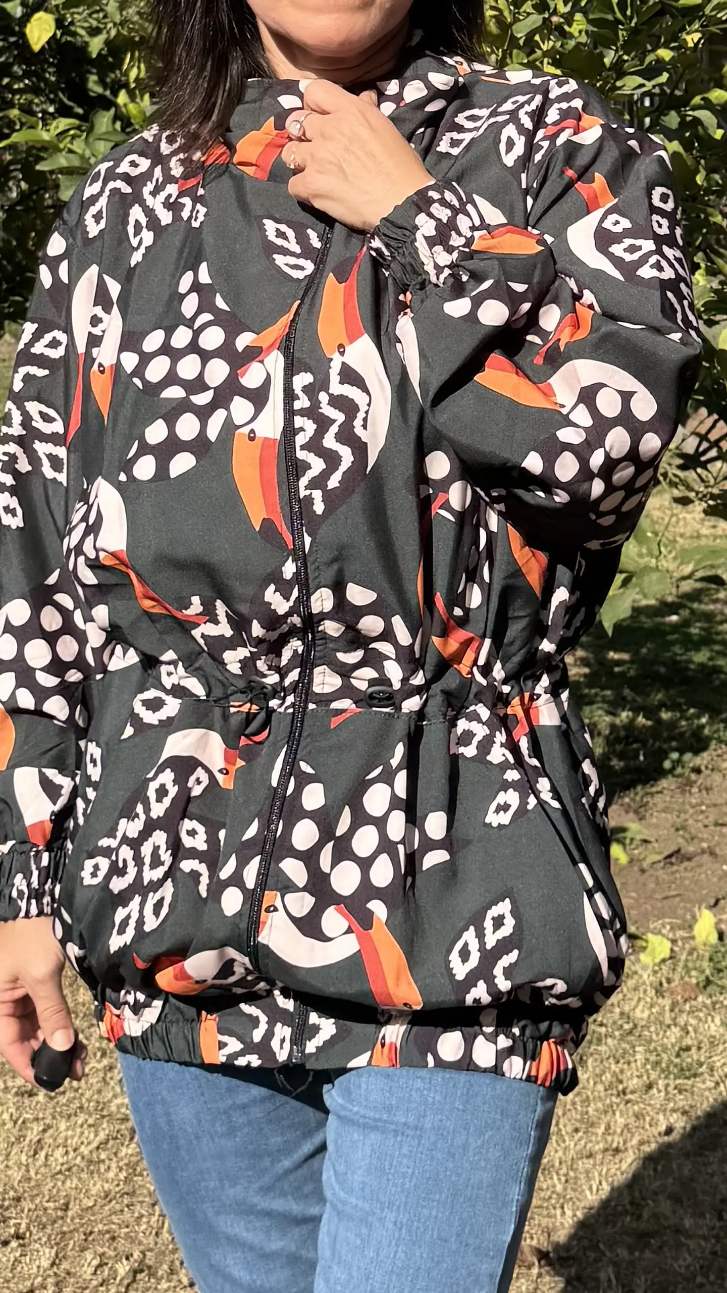 Cortaviento Mujer Wild Larga Estampada 16