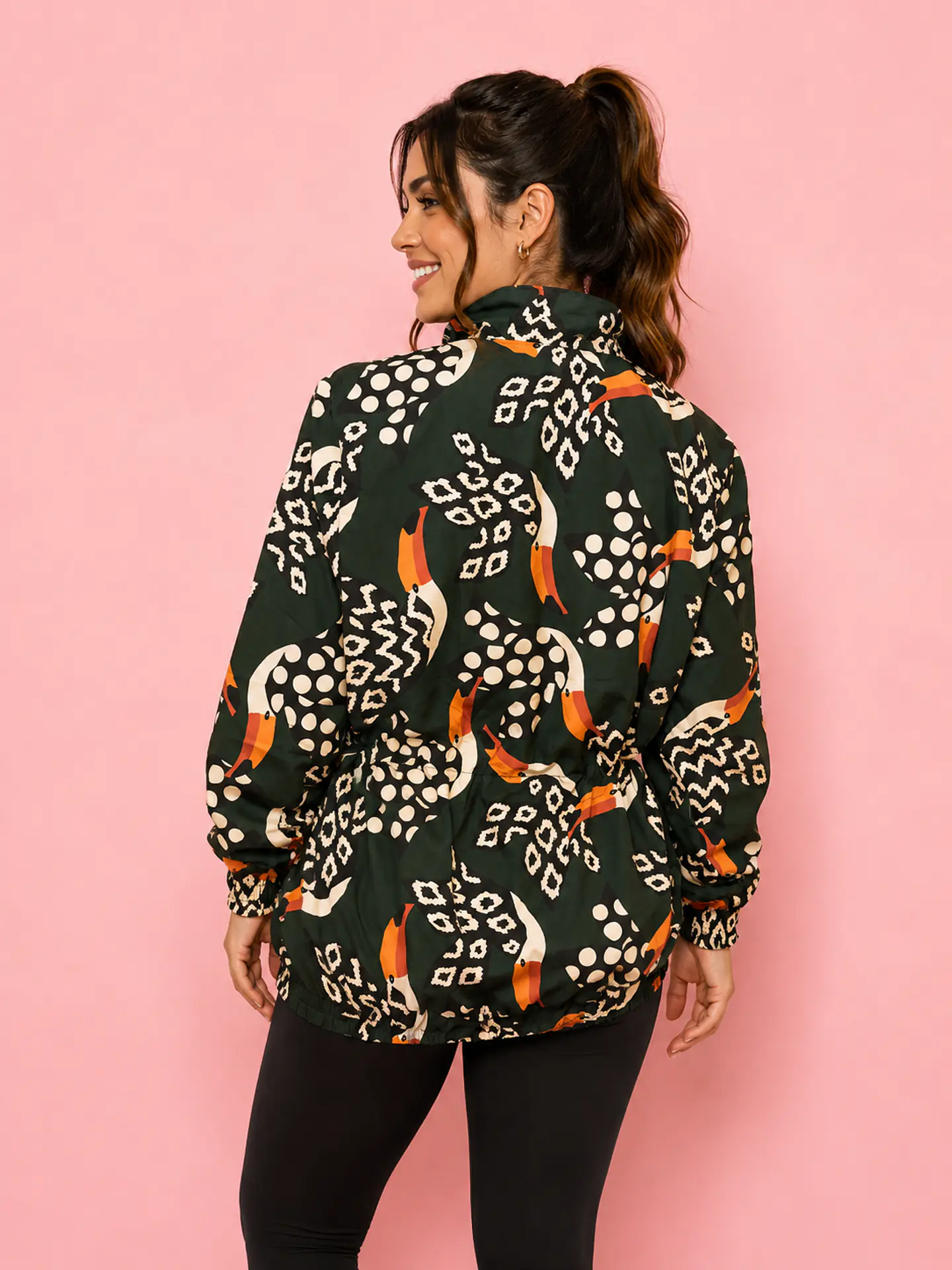 Cortaviento Mujer Wild Larga Estampada 4