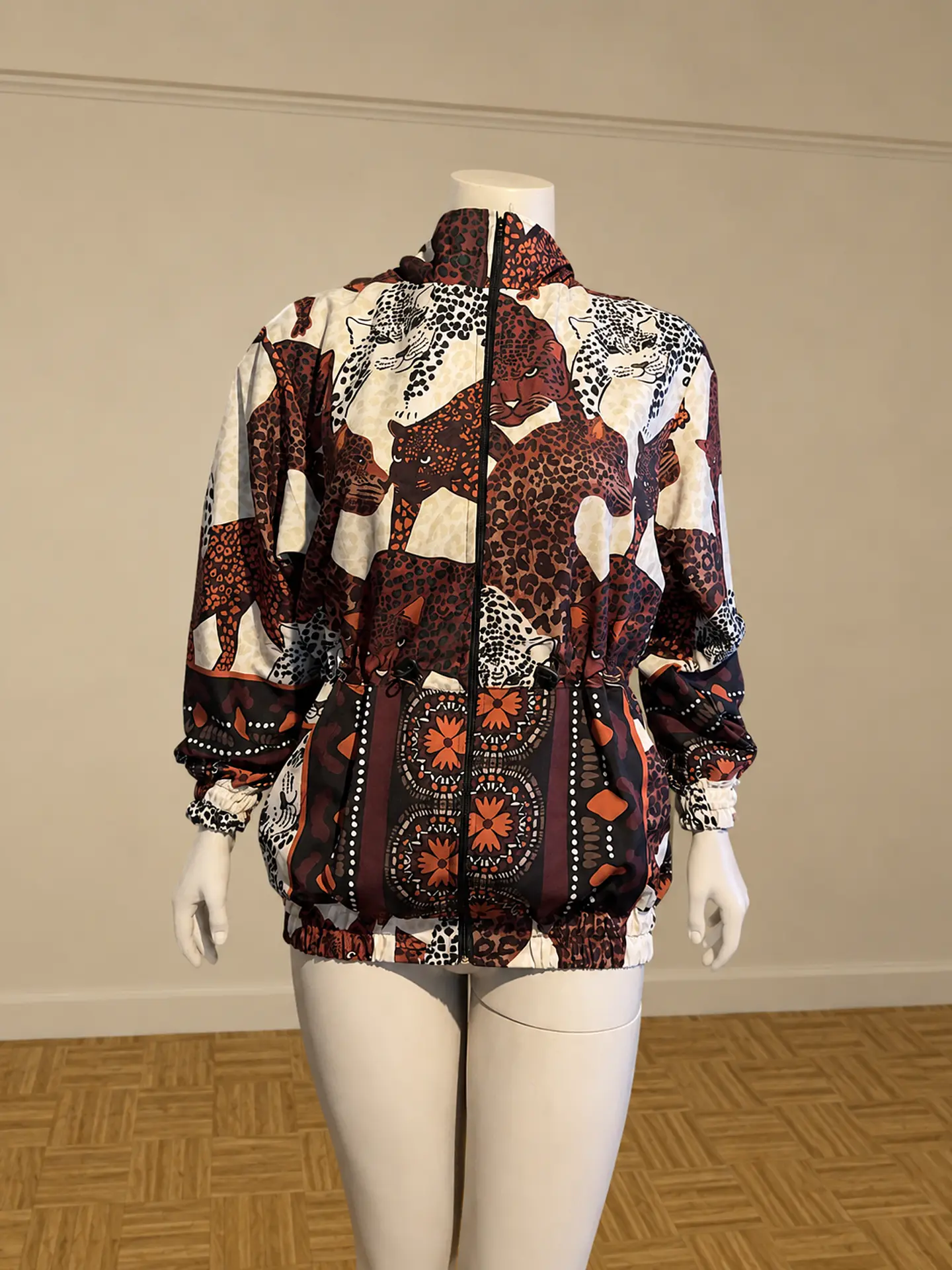 Cortaviento Mujer Wild Larga Estampada 19