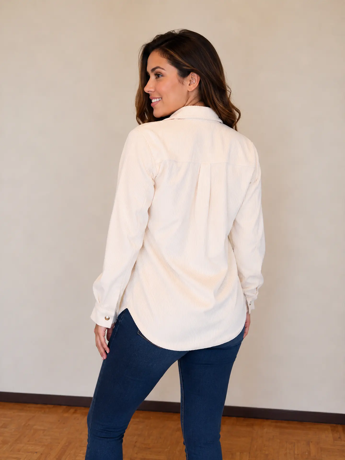 Camisa Cotelé Cata Mujer| Talla Única 13