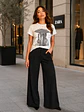 Polera T-Shirt Priscila 100% Algodón Mujer Estampada - Miniatura 5