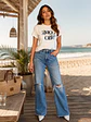 Polera T-Shirt Priscila 100% Algodón Mujer Estampada - Miniatura 7