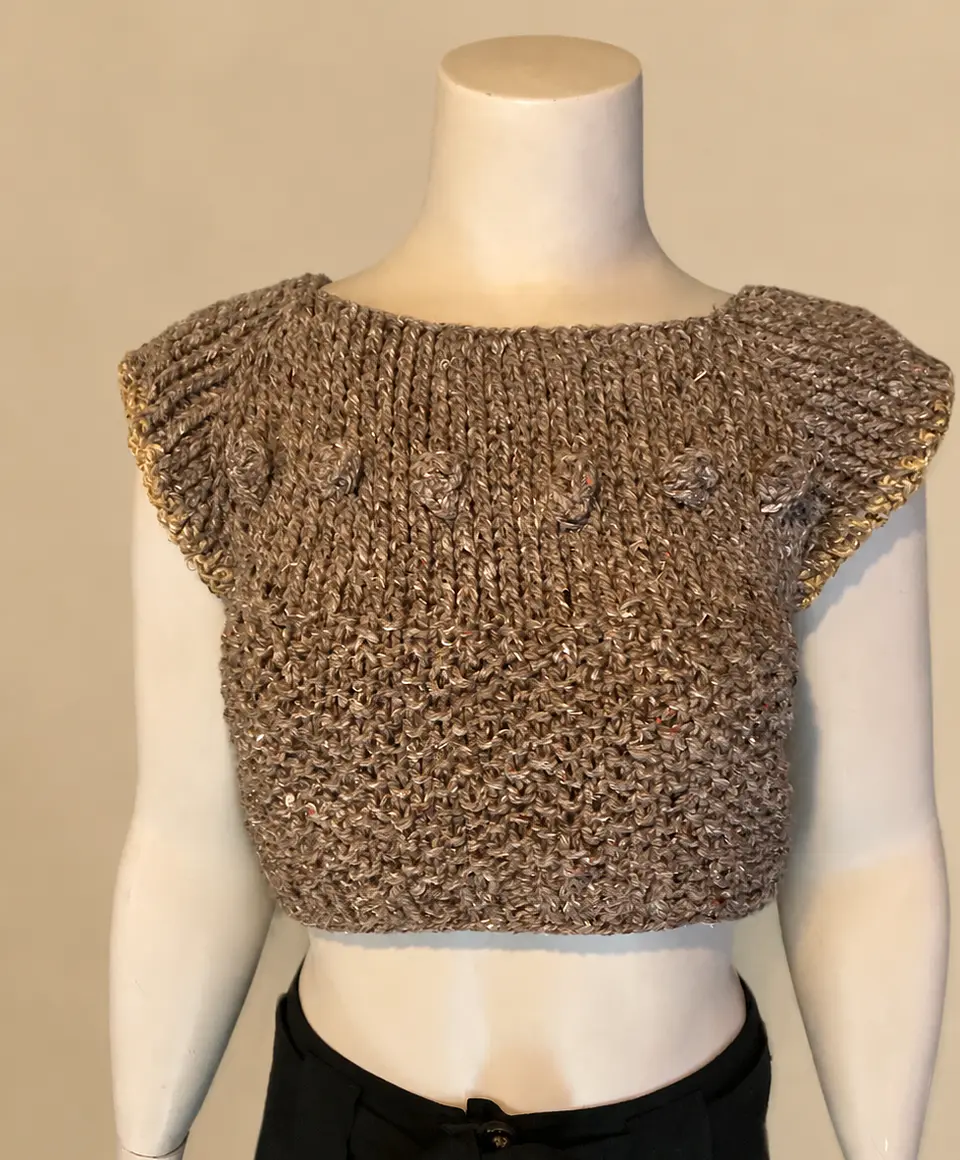 Chaleco Corto Taupe Sol 3