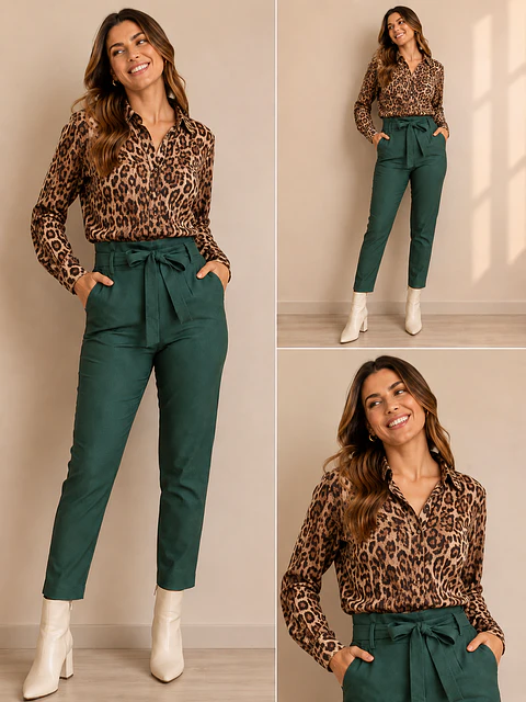 Pantalón Carly Mujer Lino y Viscosa