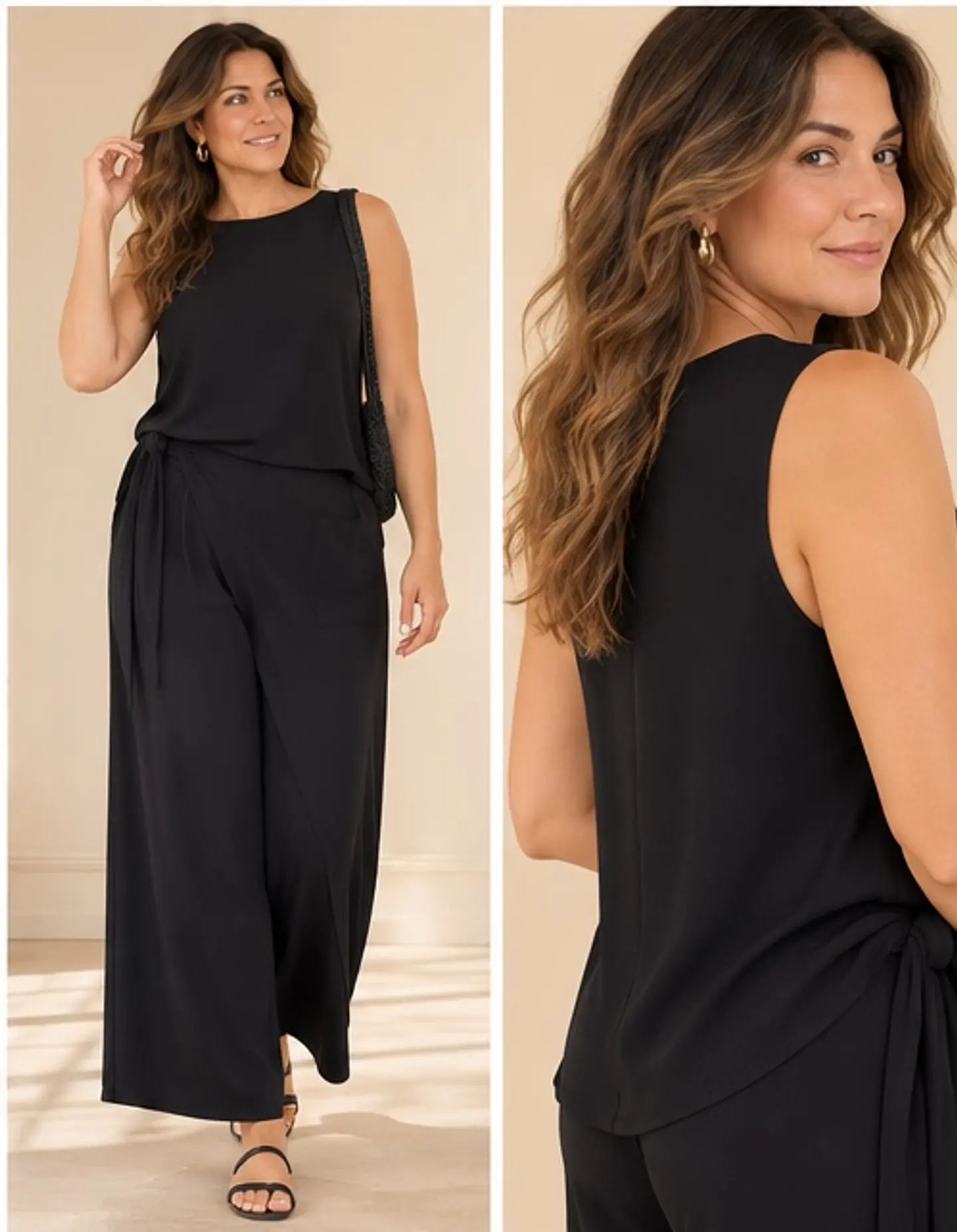 Conjunto Melissa Mujer Viscosa Negro 1