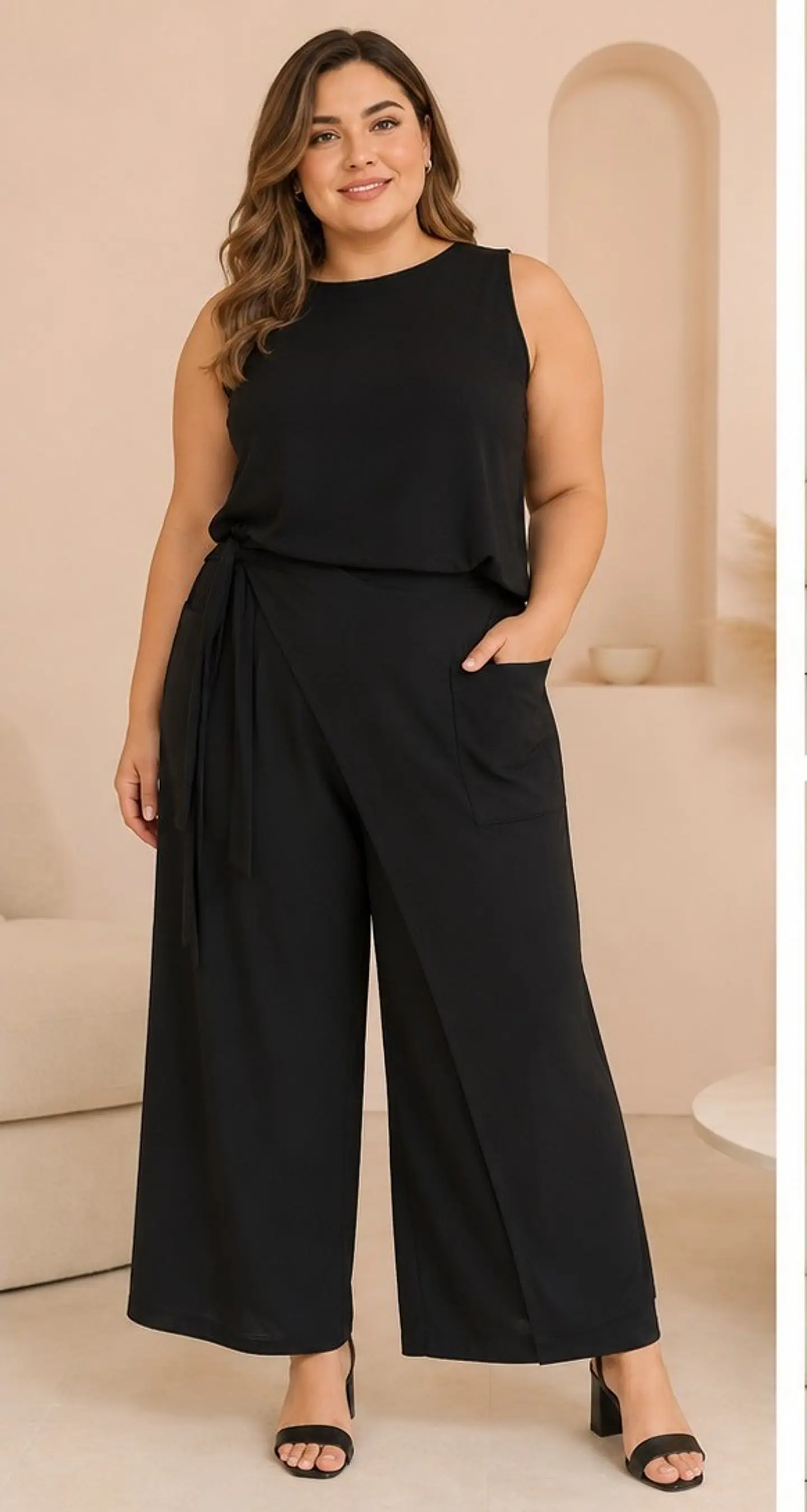 Conjunto Melissa Mujer Viscosa Negro 2
