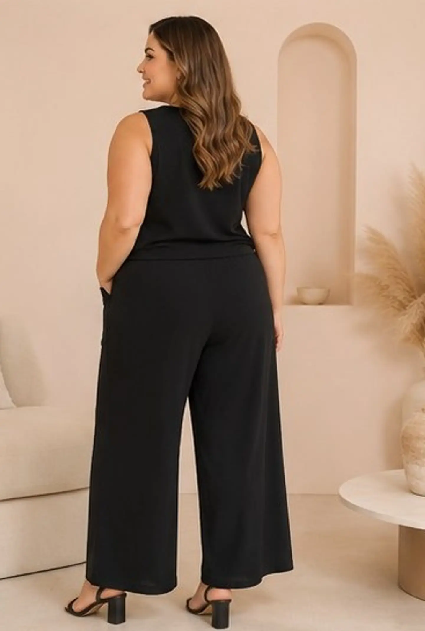 Conjunto Melissa Mujer Viscosa Negro 4