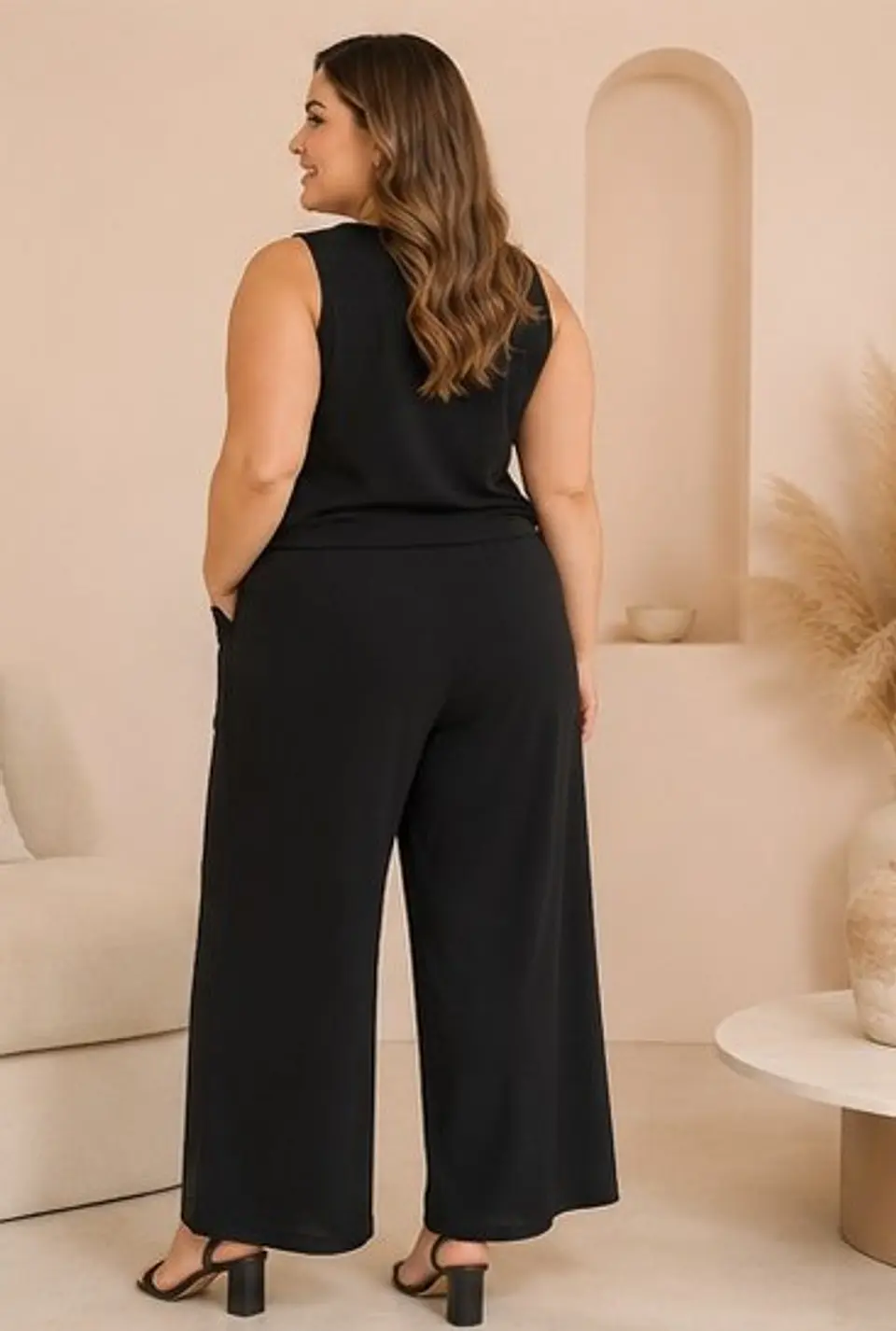 Conjunto Melissa Mujer Viscosa Negro 4